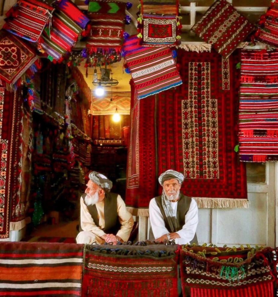 PHOTO: Afghanistan is known for its carpets, like these pictured in Afghanistan in June 2018.