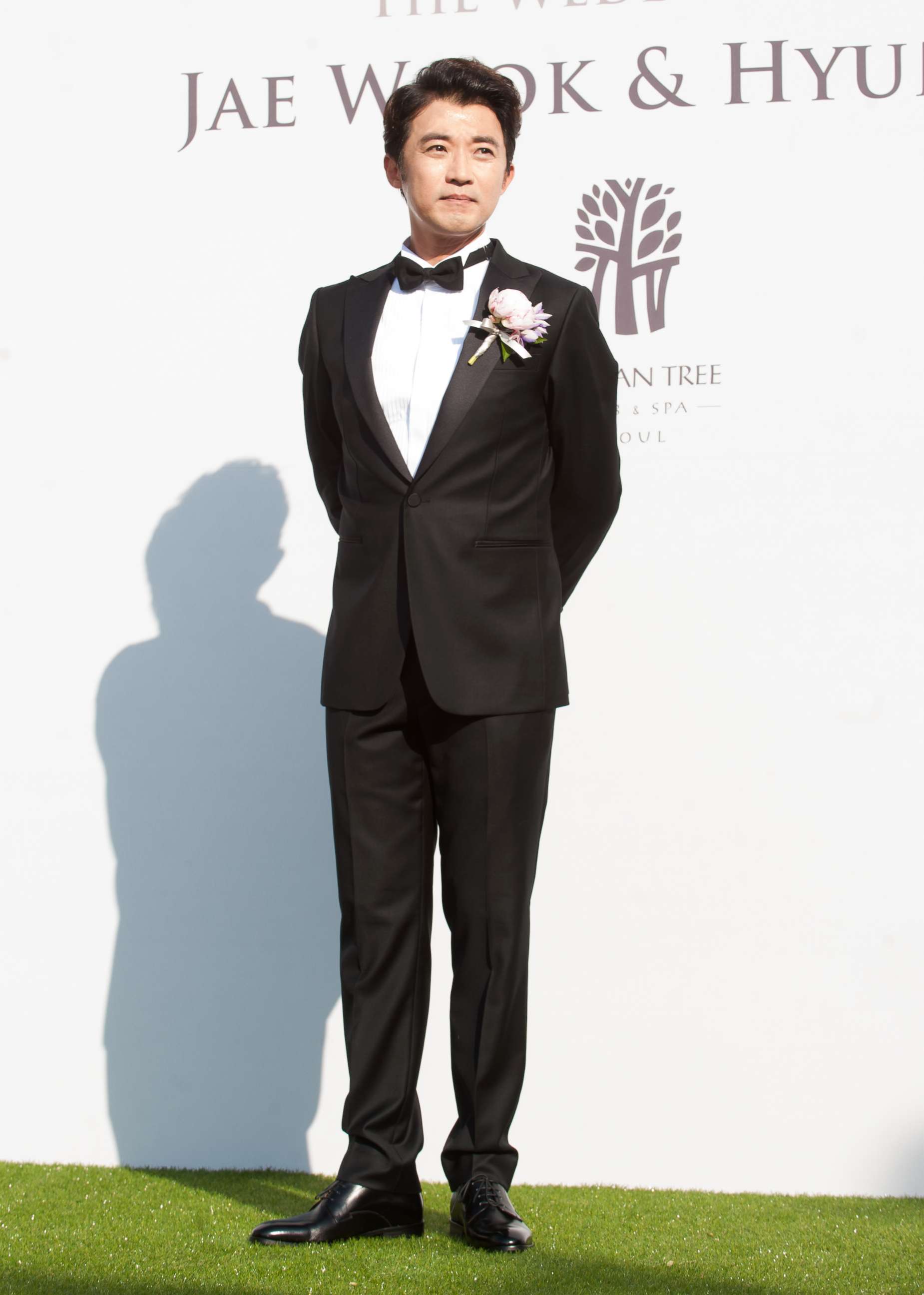 PHOTO: Ahn Jae-Wook poses for photographs before the wedding at Banyan Tree Club & Spa Seoul, June 1, 2015, in Seoul, South Korea.