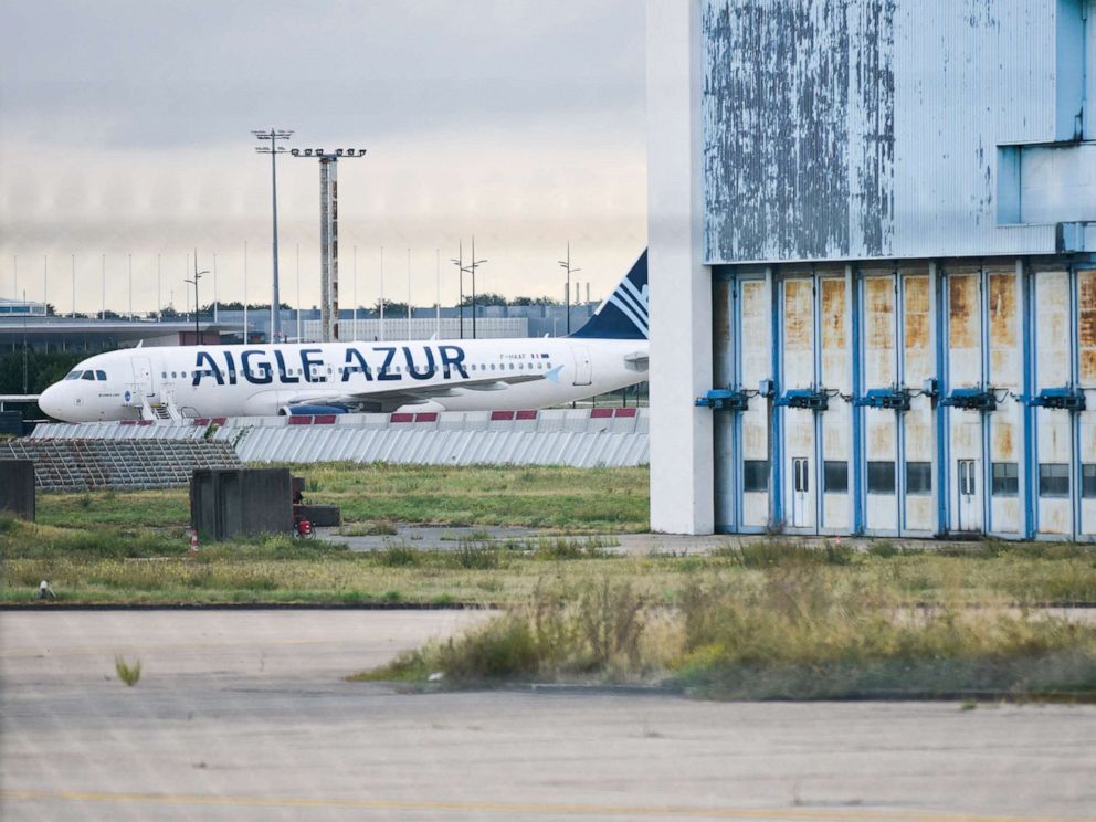 PHOTO: Aigle Azur plane sits on the runway at Orly airport in Paris, Sept. 7, 2019.