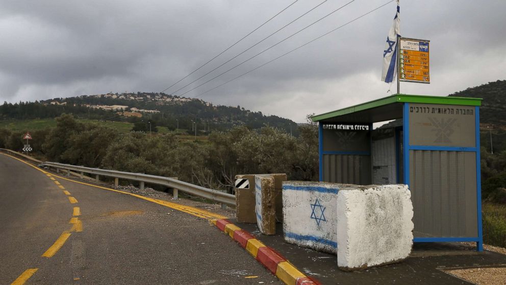 PHOTO: A general view shows a road leading to the Jewish West Bank settlement of Dolev where rental properties listed on Airbnb were offered, Feb. 23, 2016.