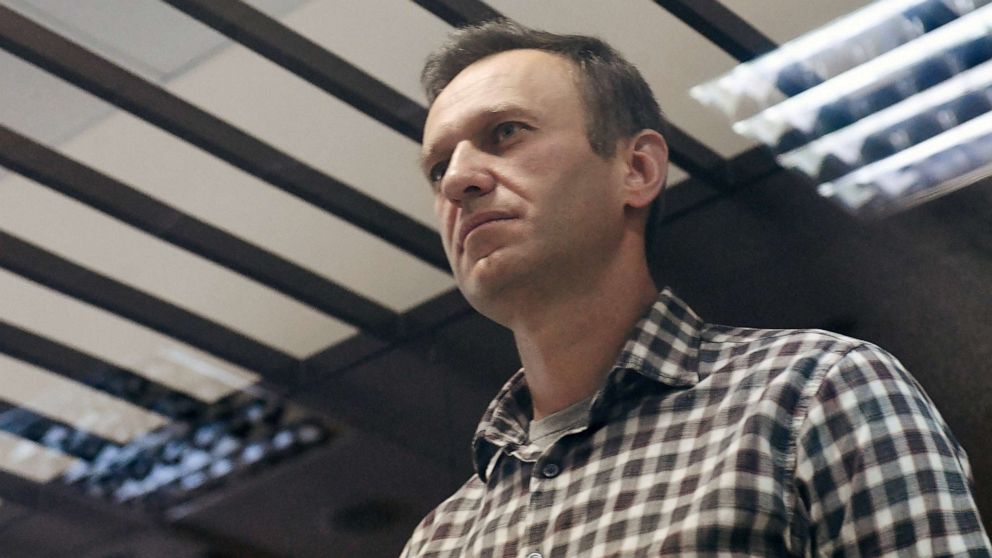 PHOTO: Alexei Navalny during a court hearing, Feb. 20, 2021, in the Babushkinsky District Court in Russia.