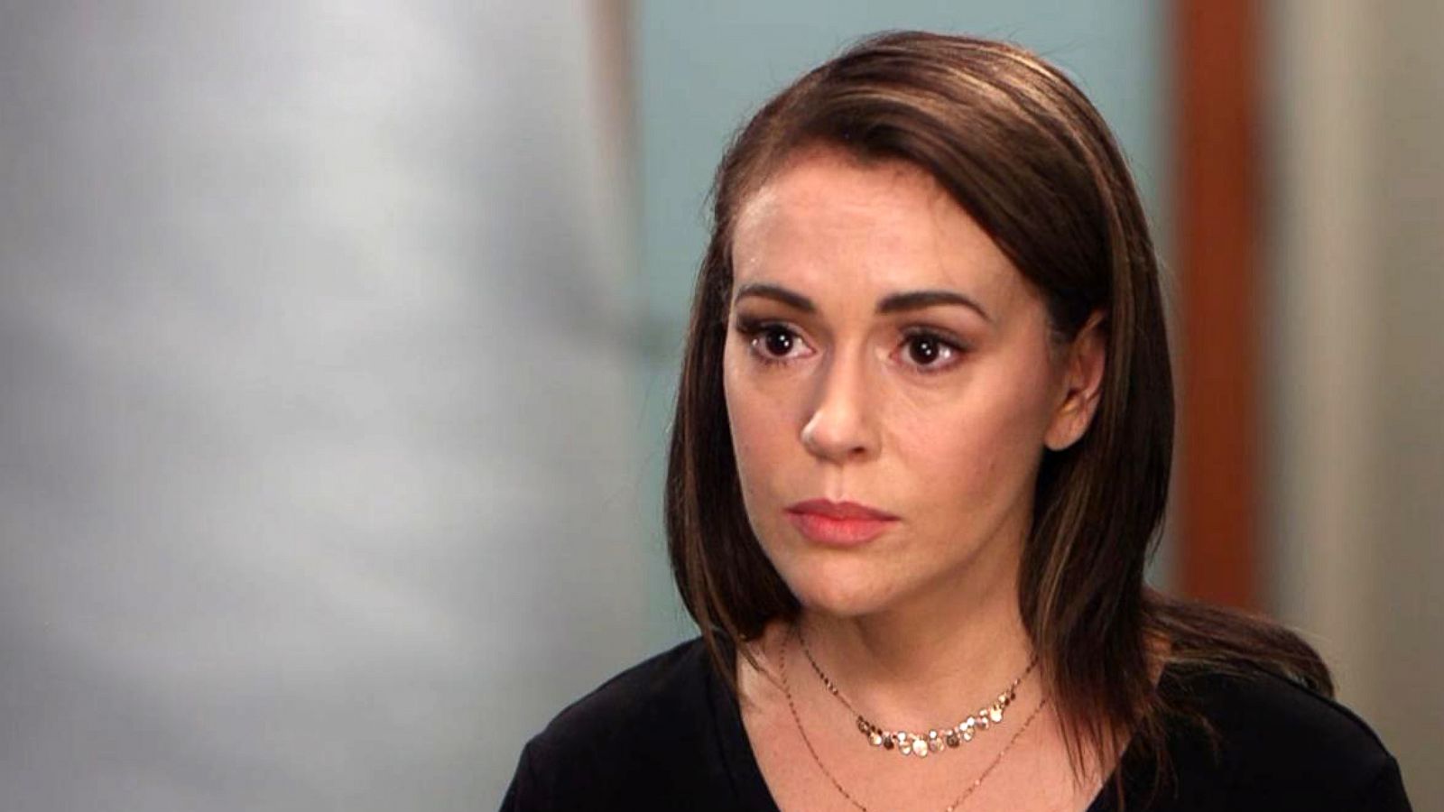 PHOTO: Alyssa Milano talks with ABC about the #MeToo movement.