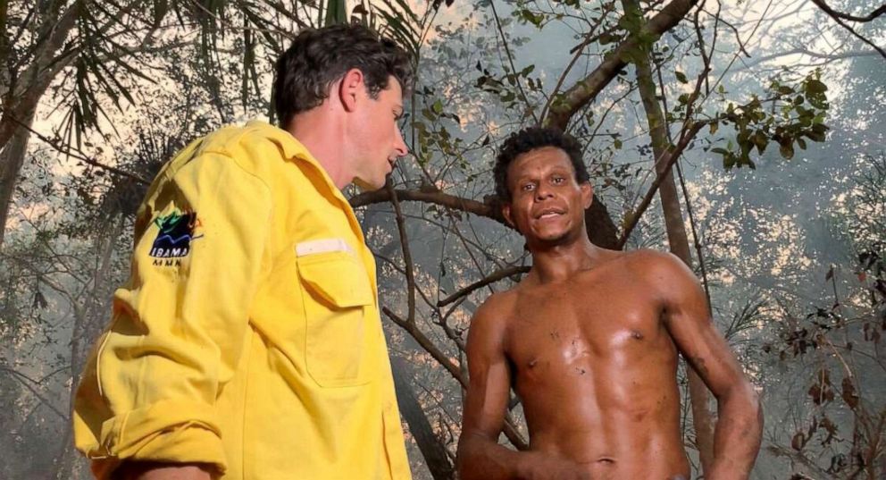 PHOTO: ABC News' Matt Gutman reports on the fires engulfing the Amazon, August 2019.
