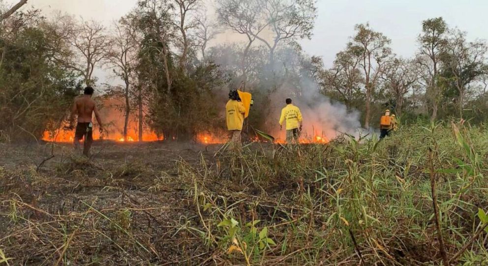 PHOTO: ABC News' Matt Gutman reports on the fires engulfing the Amazon, August 2019.