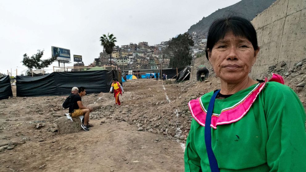 PHOTO: Artist and community leader, Olinda Silvano migrated to Lima from Peru’s Amazon as a child. She says she will not stop fighting for her destroyed community.