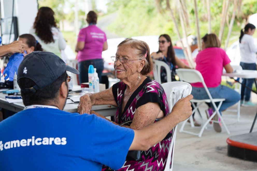 PHOTO: A patient at an Americares mobile clinic in Puerto rico.