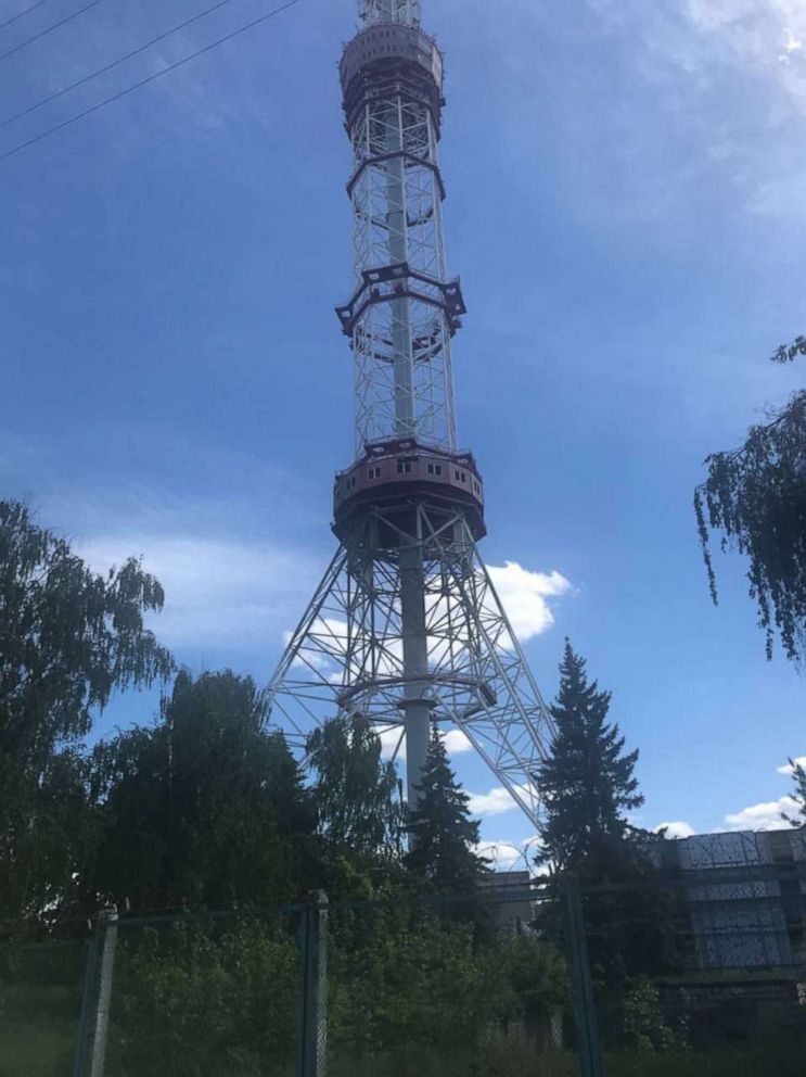PHOTO: A TV tower that was hit by a Russian missile on March 1, 2022. 5 people died as a result of this strike. 