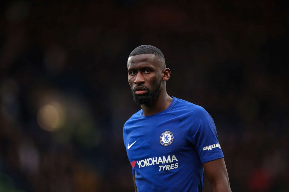 PHOTO: Antonio Rudiger of Chelsea is seen during the Premier League match between Chelsea and Tottenham Hotspur at Stamford Bridge on April 1, 2018 in London.