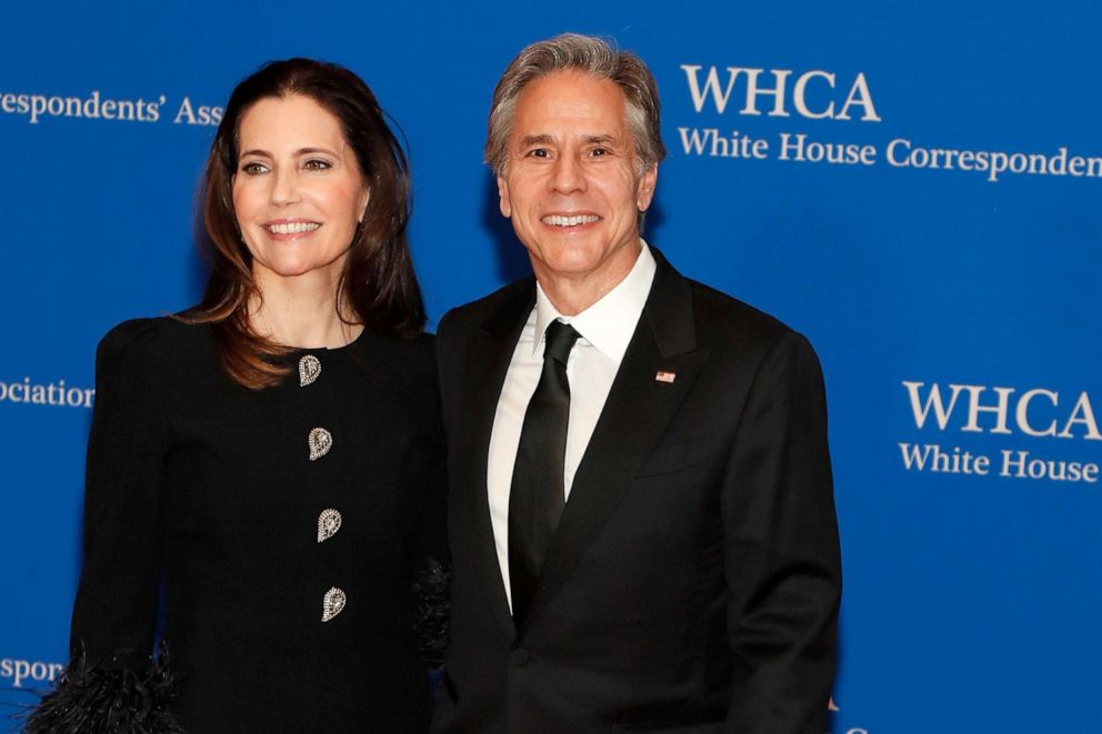 PHOTO: Evan Ryan and Antony Blinken attend the 2022 White House Correspondents' Association Dinner in Washington, April 30, 2022.