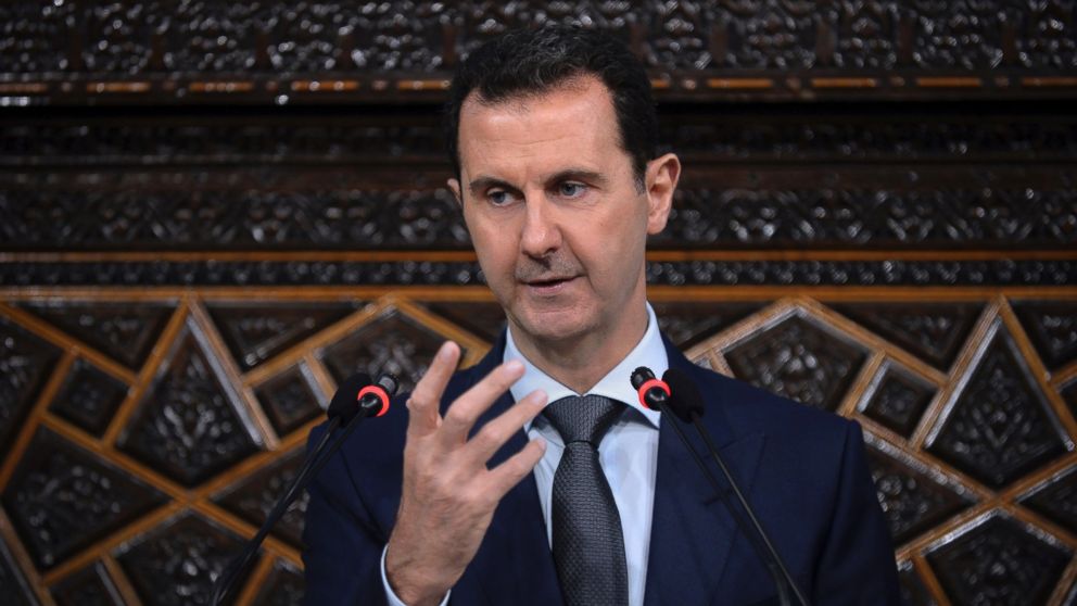 Syrian President Bashar Assad gives speech to parliament in Damascus, Syria, June 7, 2016.  