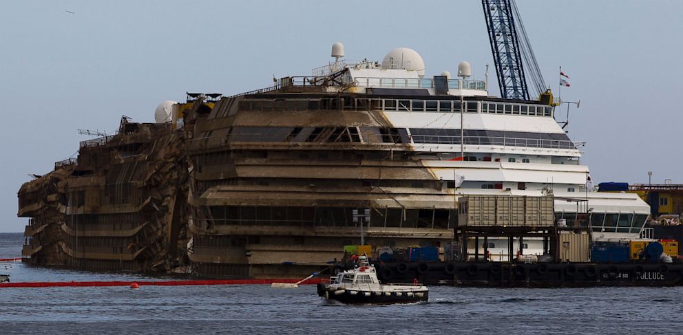 Costa Concordia Pulled Upright In Salvage Effort Abc News 6656