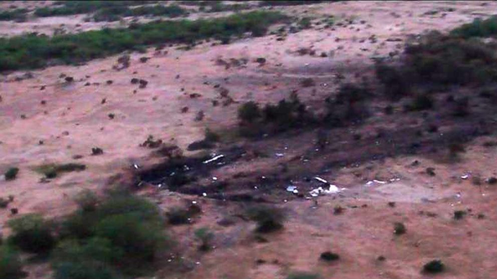 PHOTO: This photo provided on July 25, 2014 by the French army shows the site of the Air Algerie plane crash in Mali.
