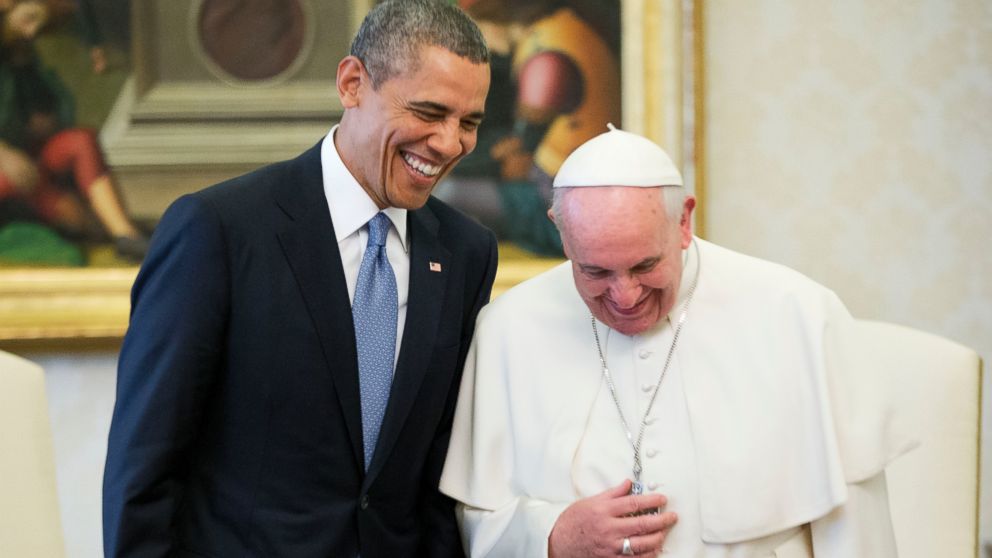 US President Barack Obama meets with Pope Francis, March 27, 2014 at the Vatican.