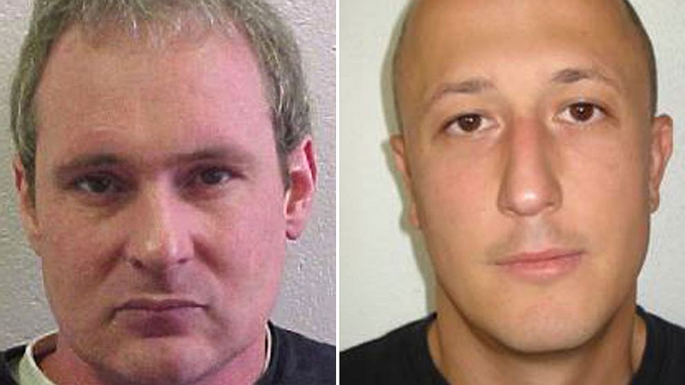 Adrian Albrecht, left, and Milan Poparovic escaped from a Swiss prison on July 25, 2013 after accomplices rammed a gate and fired at guards, police said.
