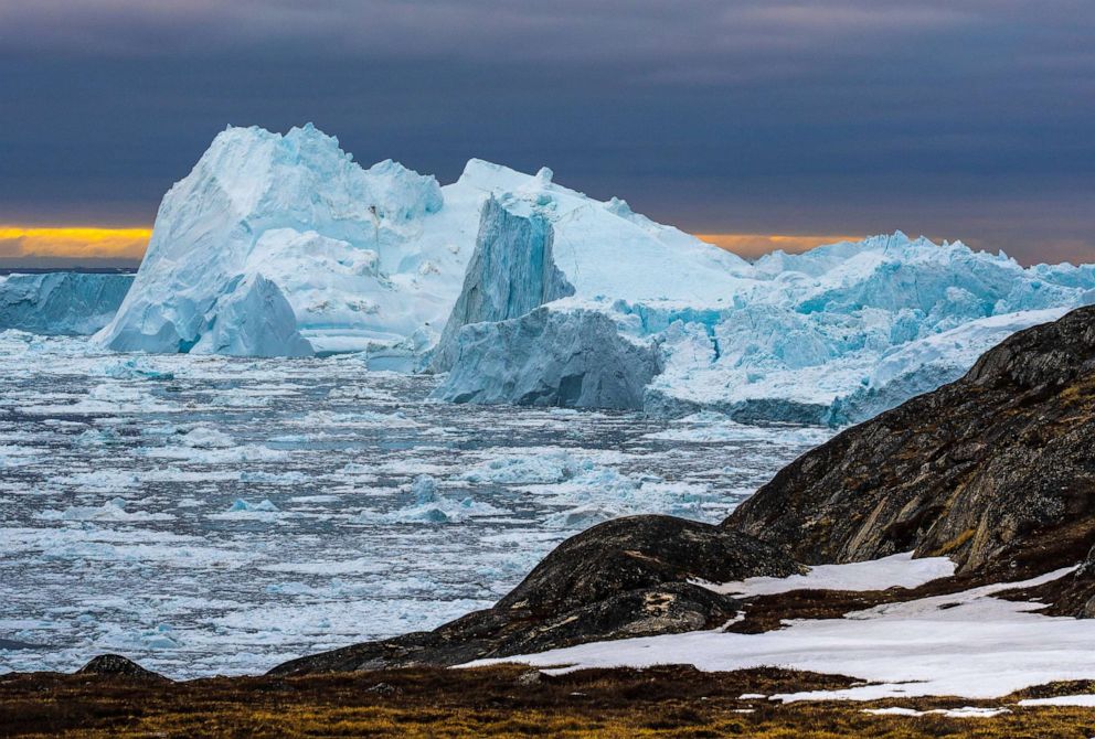 PHOTO: Icebergs near Ilulissat, Greenland, May 8, 2021.