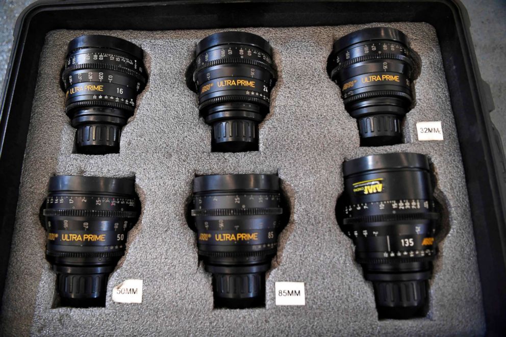 PHOTO: Seized film equipment is displayed during a press conference in Buenos Aires, Argentina, Sept. 14, 2018.