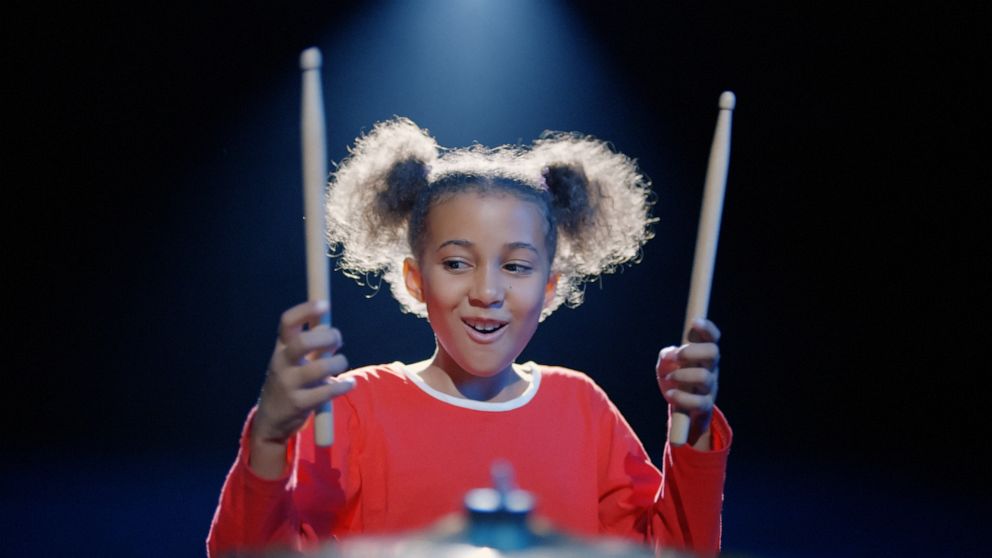 PHOTO: The young percussionist has found a whole new fan base as the face of British retailer Argos' Christmas television commercial.