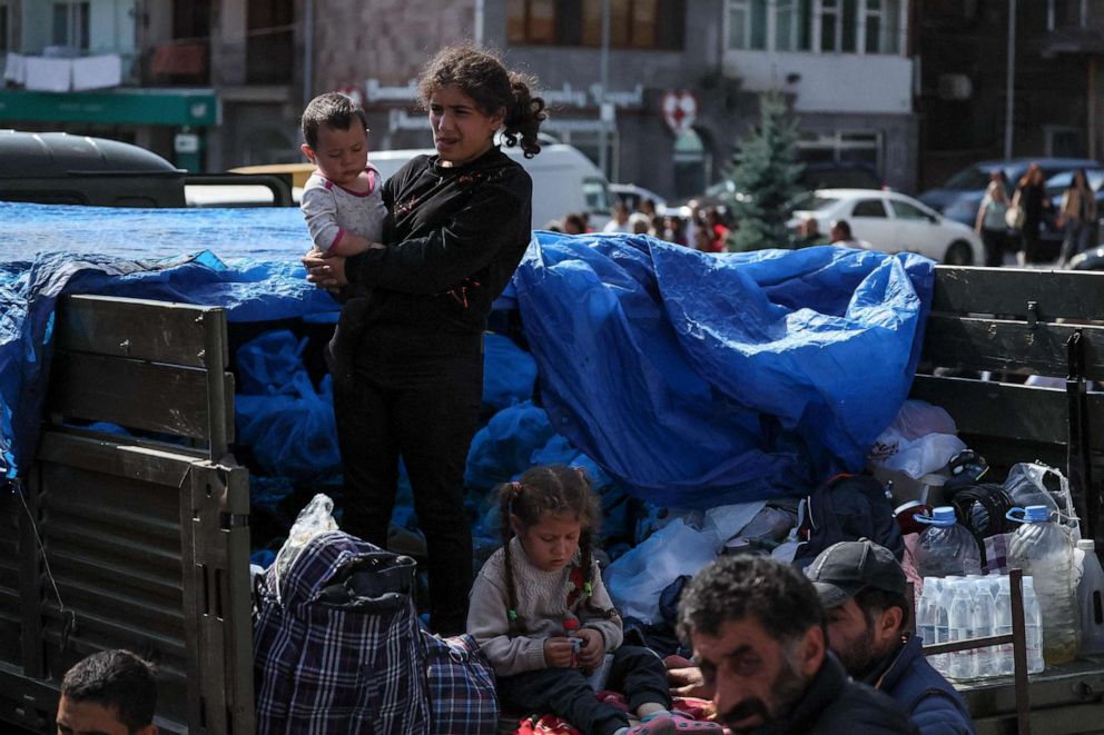 70,000 Armenians, half of disputed enclave's population, have now fled -  ABC News