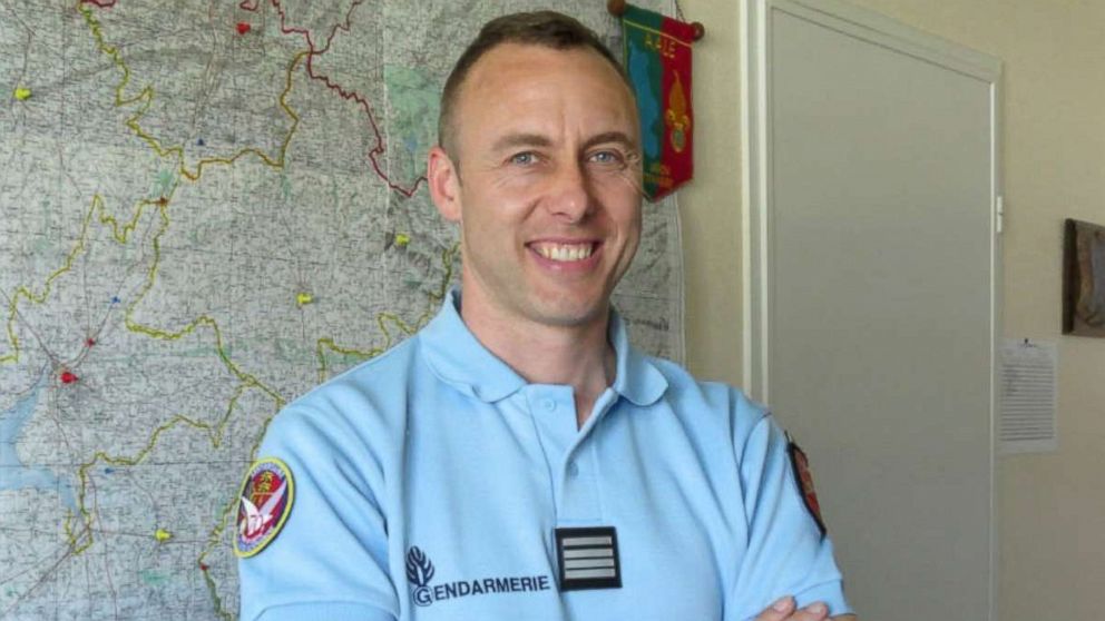 PHOTO: A picture taken in 2013 in Avranches and obtained from La Gazette de la Manche local newspaper on March 24, 2018 shows French Lieutenant Colonel Arnaud Beltrame.