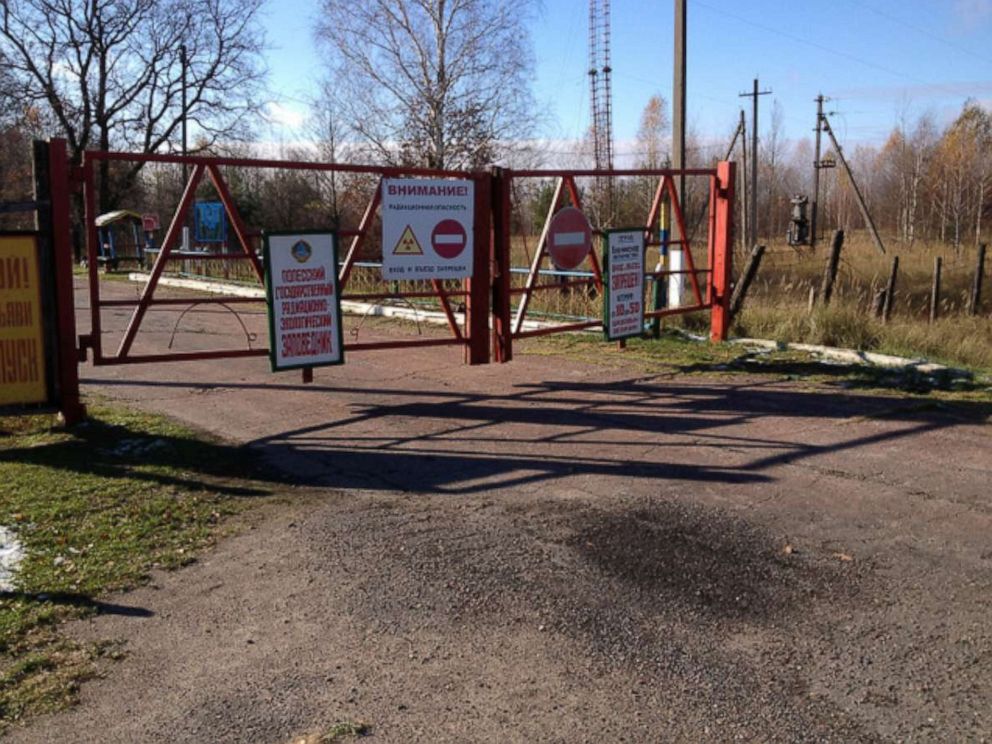 PHOTO: The entrance to the exclusion zone is seen here.