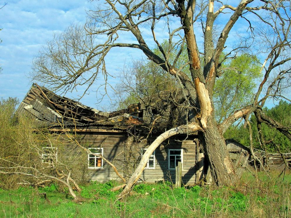 PHOTO: An abandoned house is seen in the Chernobyl exclusion zone.