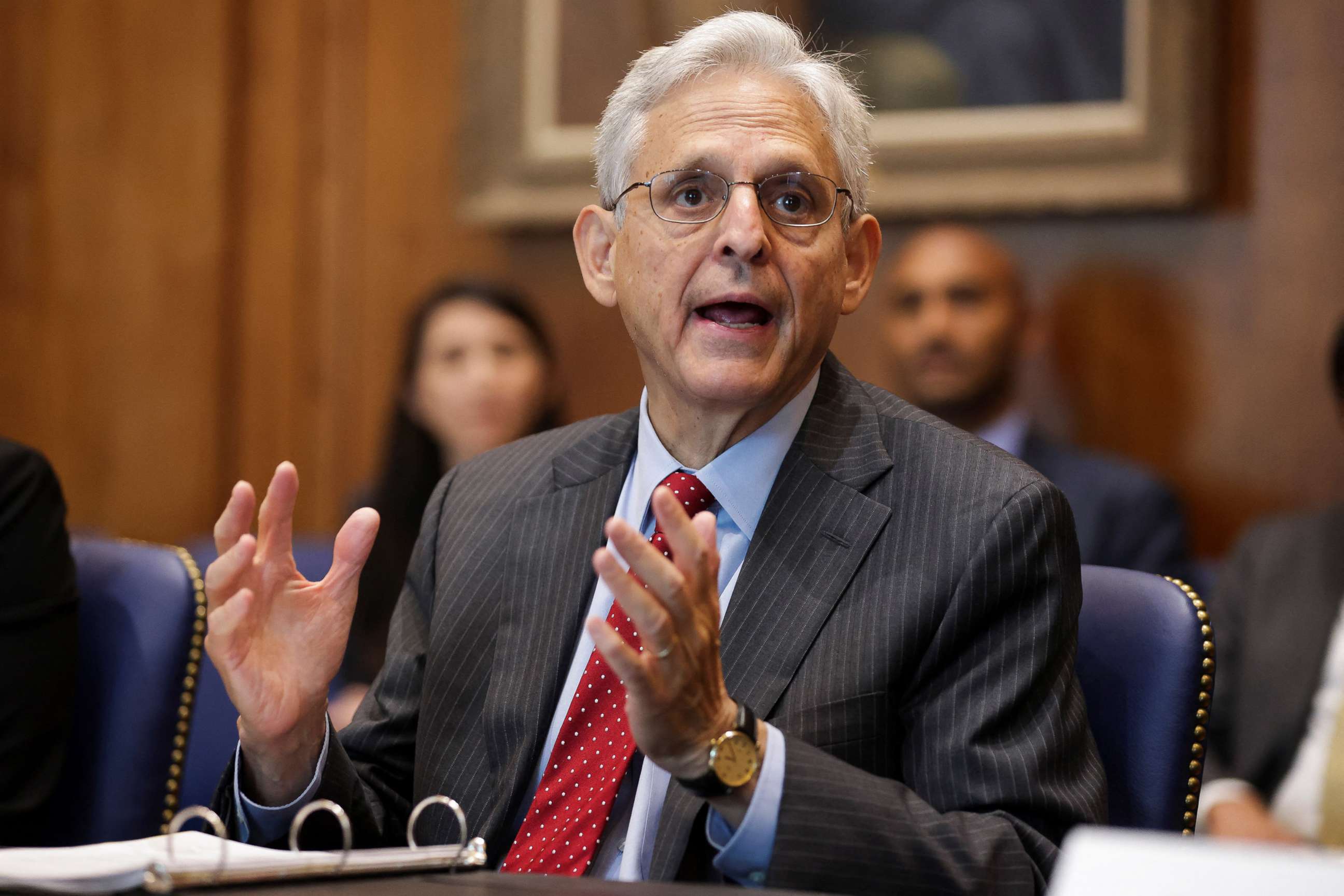 PHOTO: U.S. Attorney General Merrick Garland speaks at the Department of Justice in Washington, July 20, 20222.