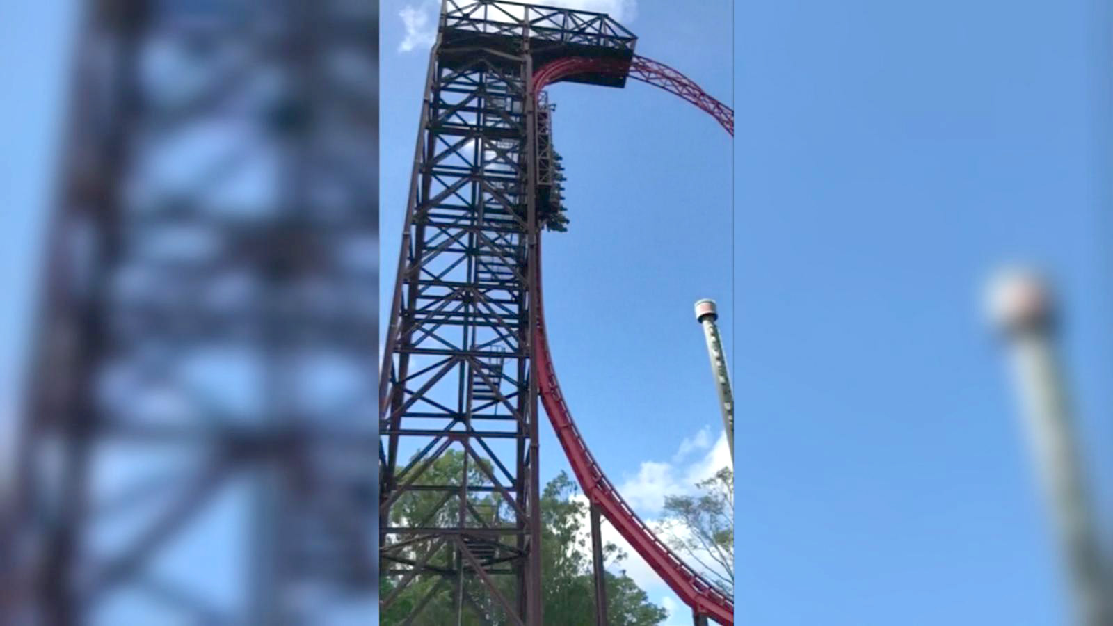 PHOTO: Six people were trapped on a rollercoaster for about 15 minutes at a theme park on Australia’s gold coast, March 22, 2018.
