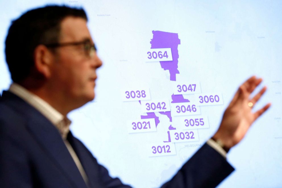 PHOTO: Victorian Premier Daniel Andrews speaks to the media in Melbourne, Australia, on June 30, 2020.