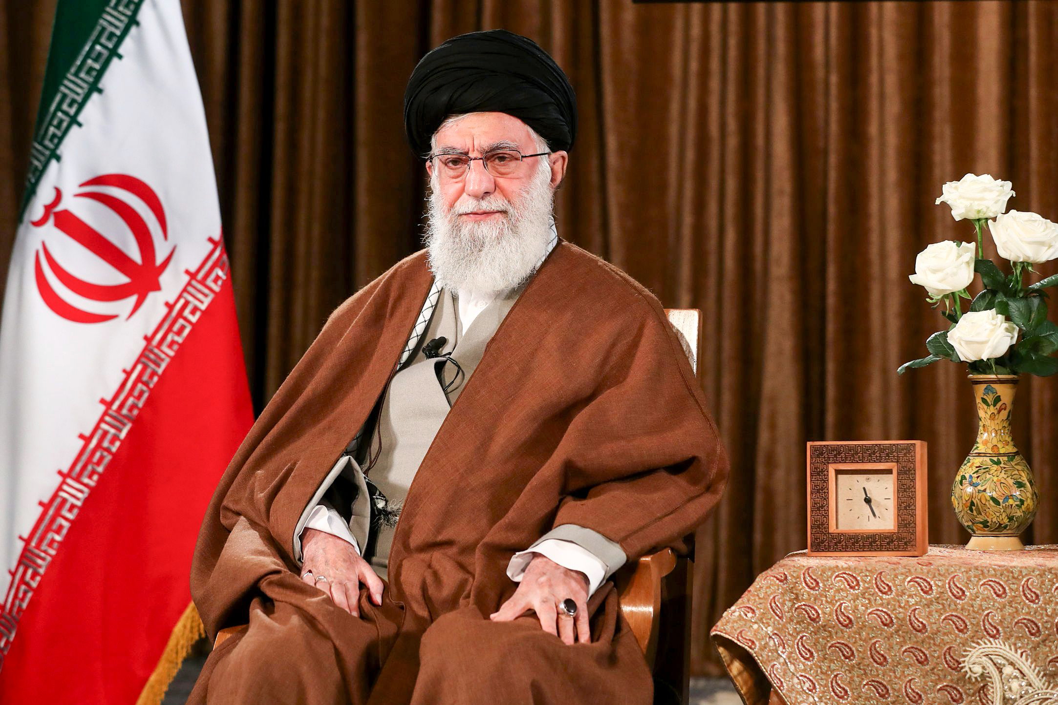 PHOTO: Iran's Supreme Leader Ayatollah Ali Khamenei delivers a speech in the capital Tehran, March 22, 2020. 