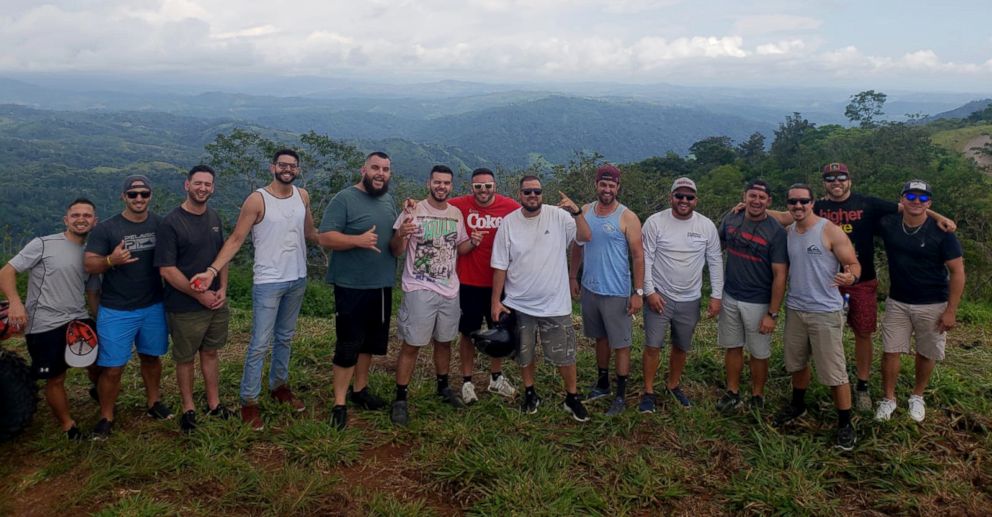 PHOTO: A group of 14 traveled from Miami to Costa Rica in October 2018. The friends were celebrating a bachelor party and four of them were killed in a whitewater-rafting accident.