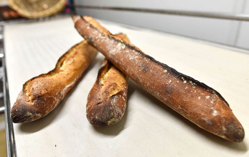PHOTO: Traditional French baguettes at a bakery in Paris, France, May 10, 2017, which won the honor of being the bakery of French President Emmanuel Macron.