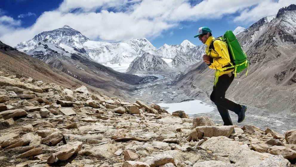 Mountaineer Adrian Ballinger at Mount Everest.