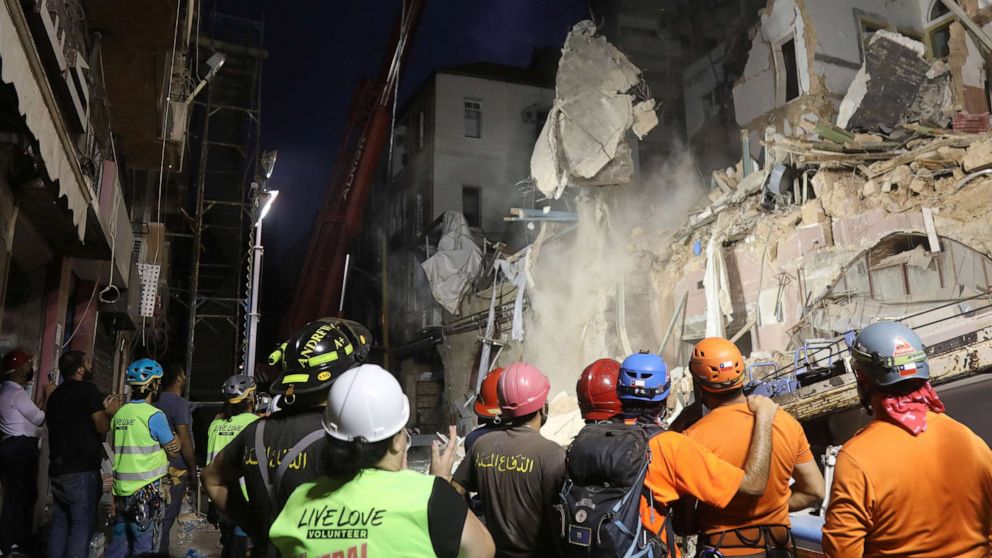 Search for survivor in Beirut rubble continues as rescuers detect ...