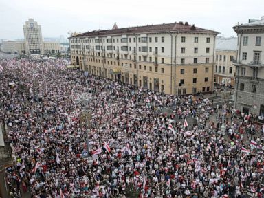 Massive protests flood Belarus