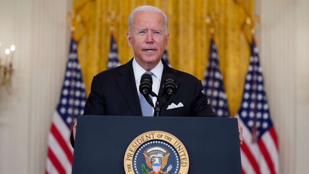 President Joe Biden said he does not regret withdrawing troops from Afghanistan as the Taliban retook much of the nation.