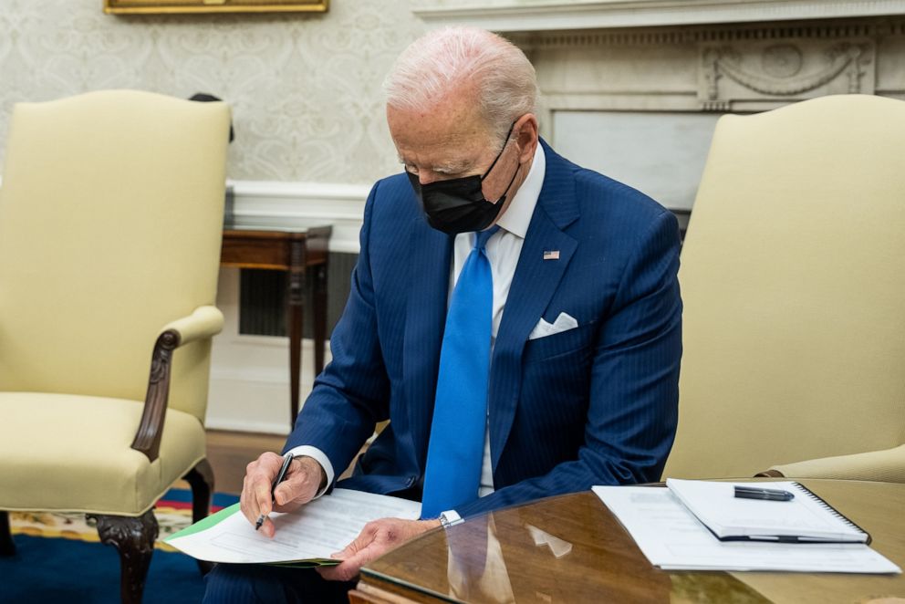 PHOTO: An image released by the White House shows President Joe Biden invoking the Defense Production Act and launching Operation Fly Formula in the White House in Washington, May 18, 2022.
