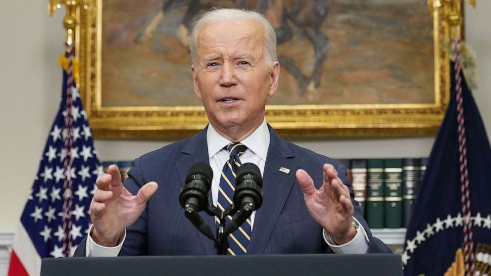 President Joe Biden announced new economic sanctions against Russia on Friday.