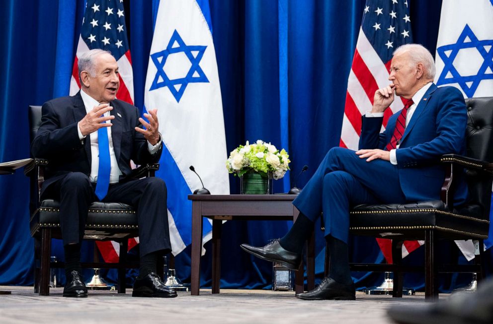 PHOTO: In this Sept. 20, 2023, file photo, President Joe Biden meets with Prime Minister Benjamin Netanyahu of Israel, in New York.