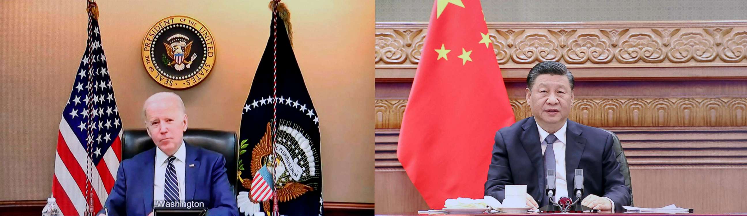 PHOTO: President Joe Biden participated in a video call with Chinese President Xi Jinping, March 18, 2022.