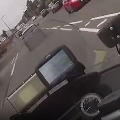 A British teenager has been jailed for three years after he rammed a police motorcycle, knocking the officer to the ground.