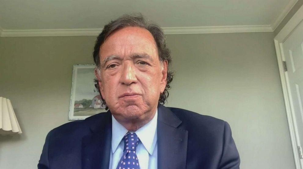PHOTO: Bill Richardson, former U.S. ambassador to the U.N., speaks to ABC News Live about the latest developments in the cases of Brittney Griner and Paul Whelan, who are detained in Russia.