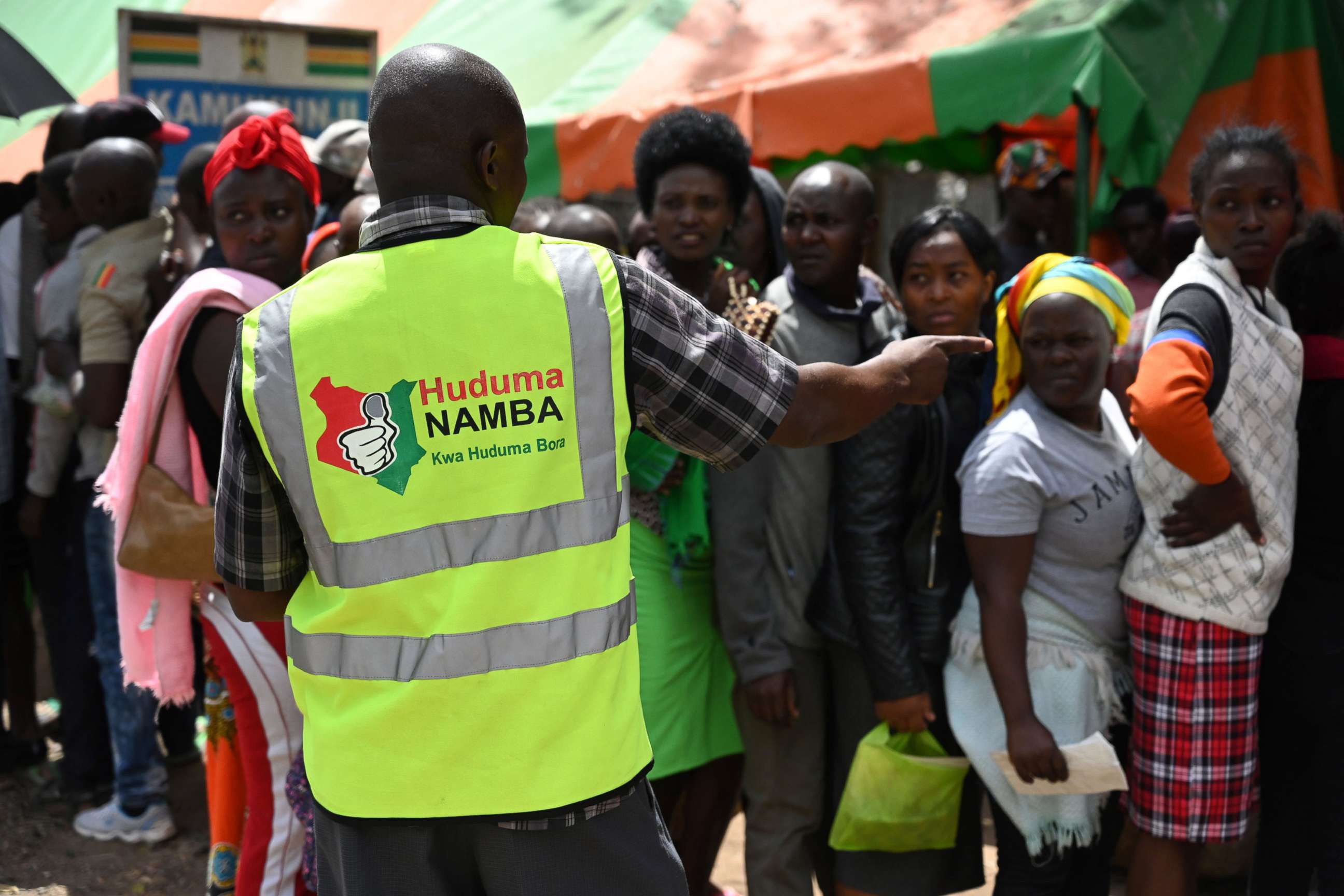 PHOTO: People queue to register for the Huduma Namba, May, 17, 2019, in Nairobi. 