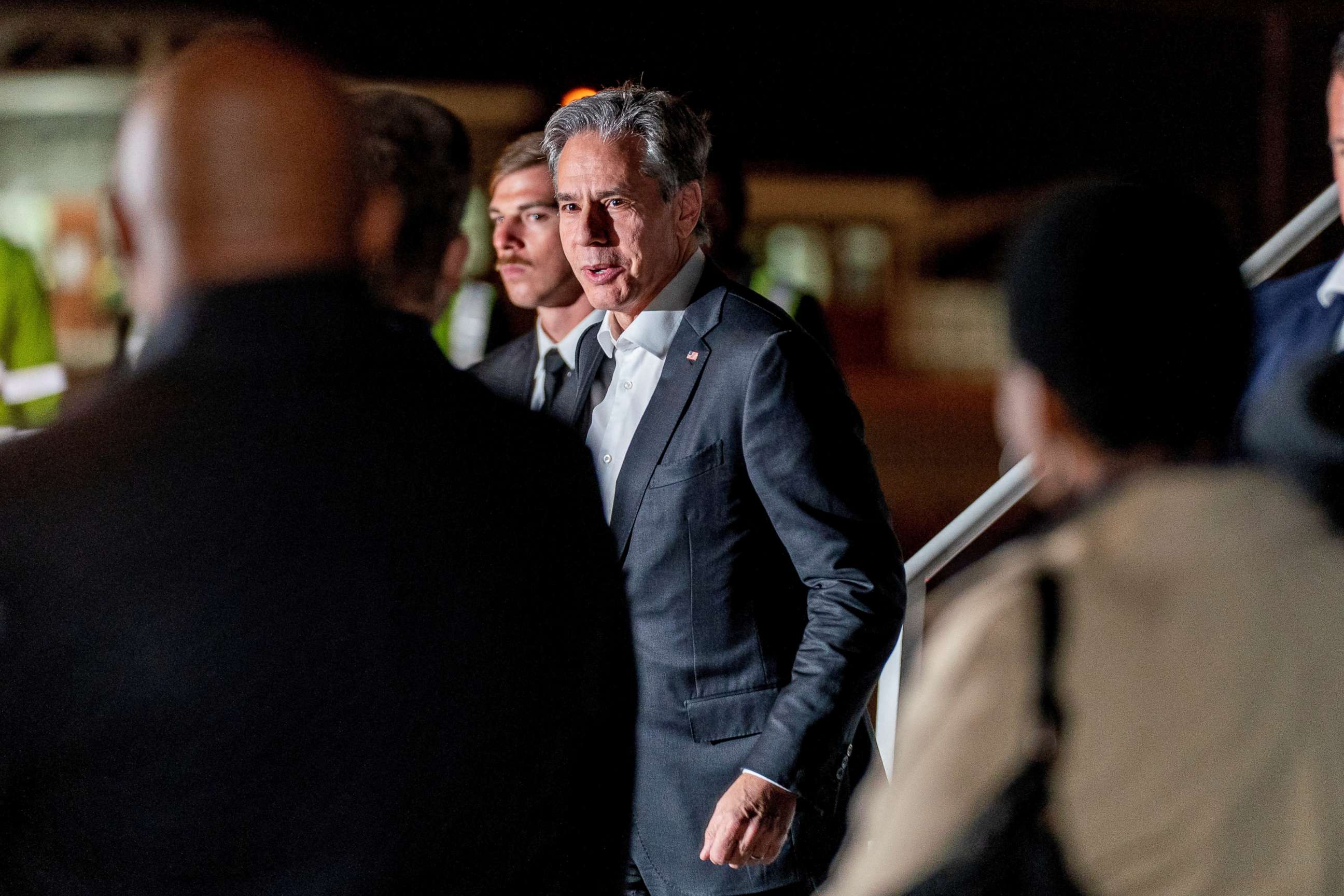 PHOTO: Secretary of State Antony Blinken arrives at Lanseria International Airport in Johannesburg, South Africa, August 7, 2022. 