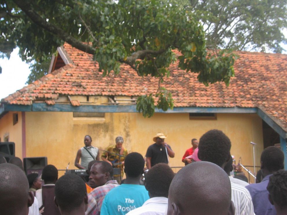 PHOTO: Darrell Blocker, seen here wearing a straw hat, performed live with the Kampala Jazz All-Stars in Soroti, Uganda, in 2004. In retirement, he has a saying: “Spying is easy, singing is hard.”