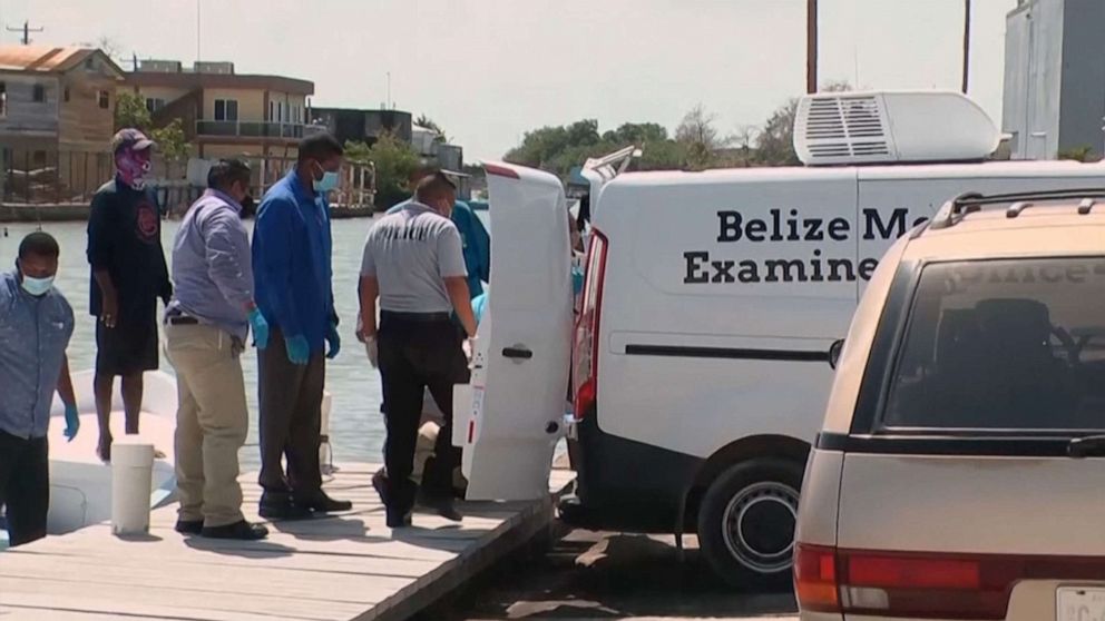 PHOTO: The body of police Superintendent Henry Jemmott is loaded into a vehicle in Belize, May 28, 2021.