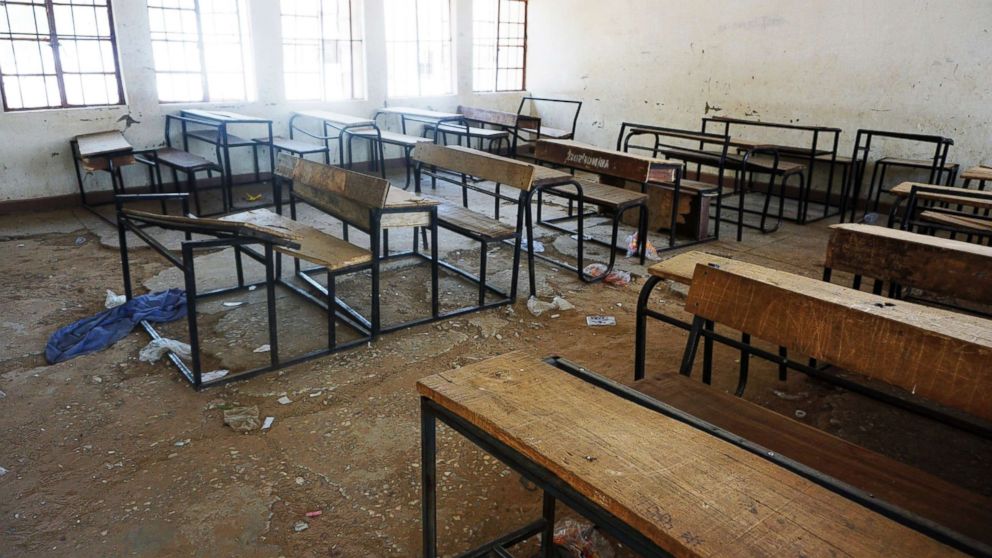 PHOTO: A classroom sits deserted at the Government Girls Technical College at Dapchi town in northern Nigeria after Boko Haram Islamists kidnapped 110 school girls, Feb. 28, 2018.