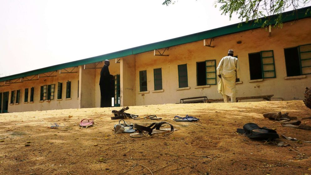 PHOTO: Sandals are strewn in the yard of the Government Girls Science and Technical College staff quarters in Dapchi, Nigeria, Feb. 22, 2018. 