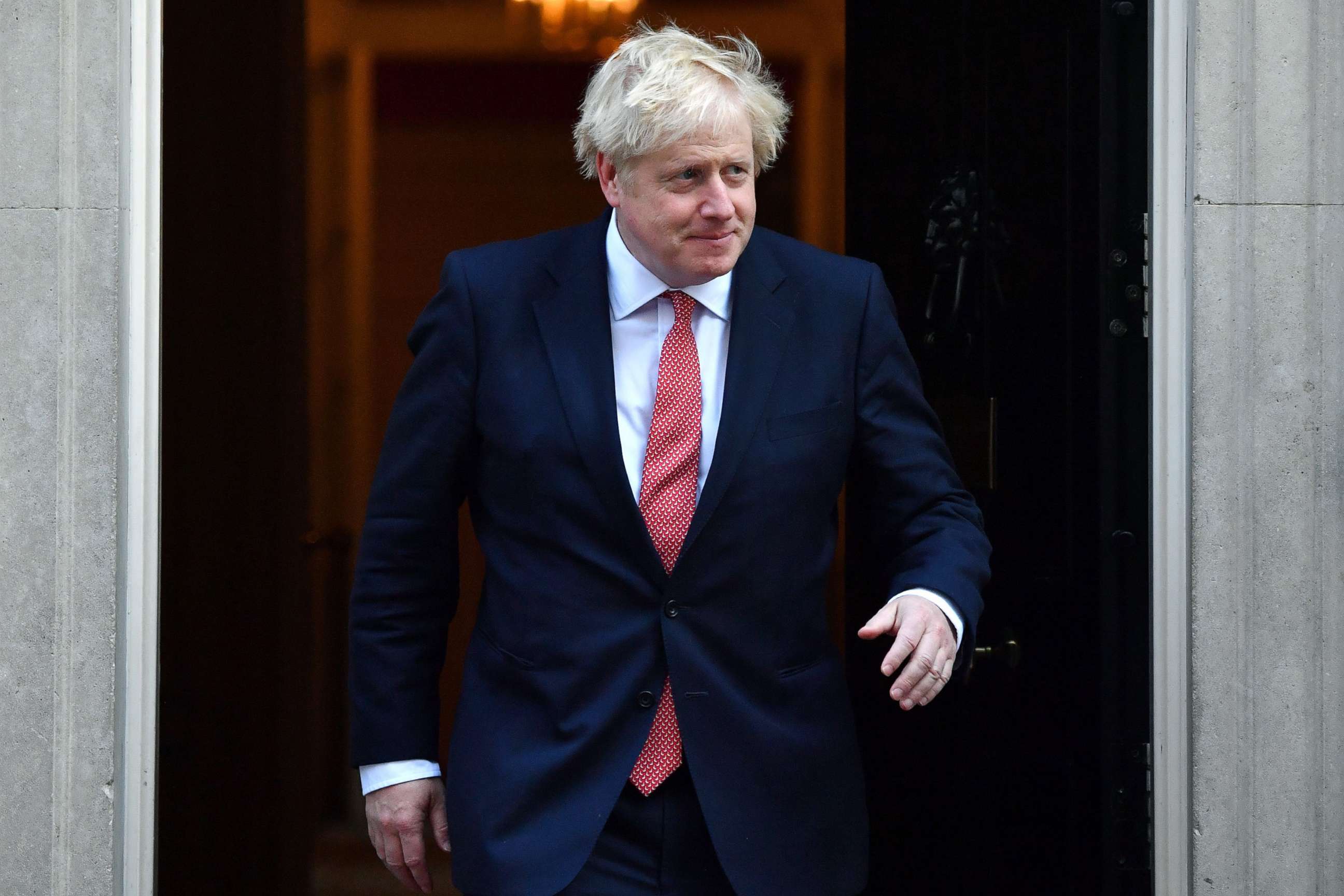 PHOTO: Britain's Prime Minister Boris Johnson walks out of 10 Downing street in central London on Sept. 20, 2019.