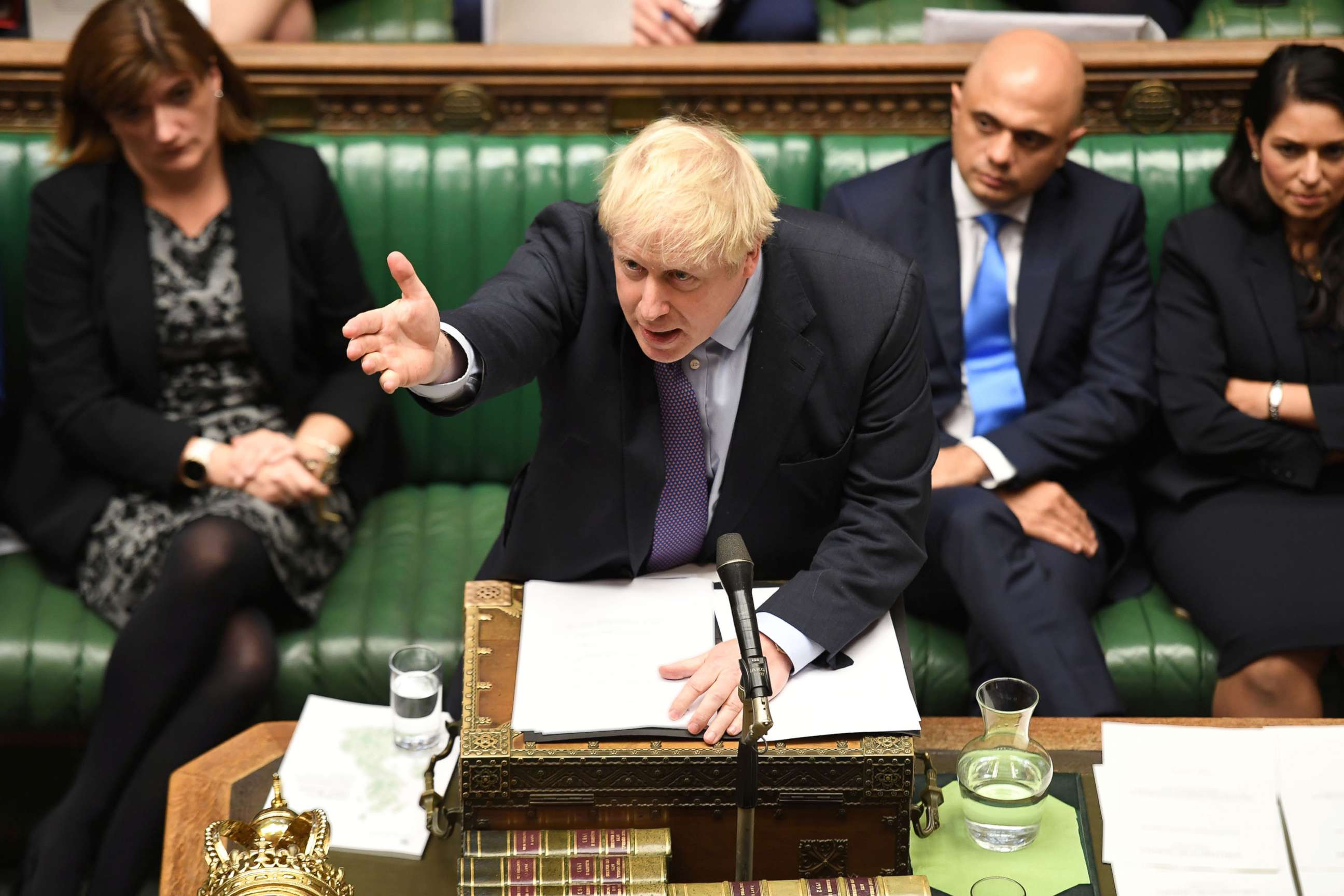 PHOTO: Britain's Prime Minister Boris Johnson is seen at the House of Commons in London, Britain Oct. 22, 2019.