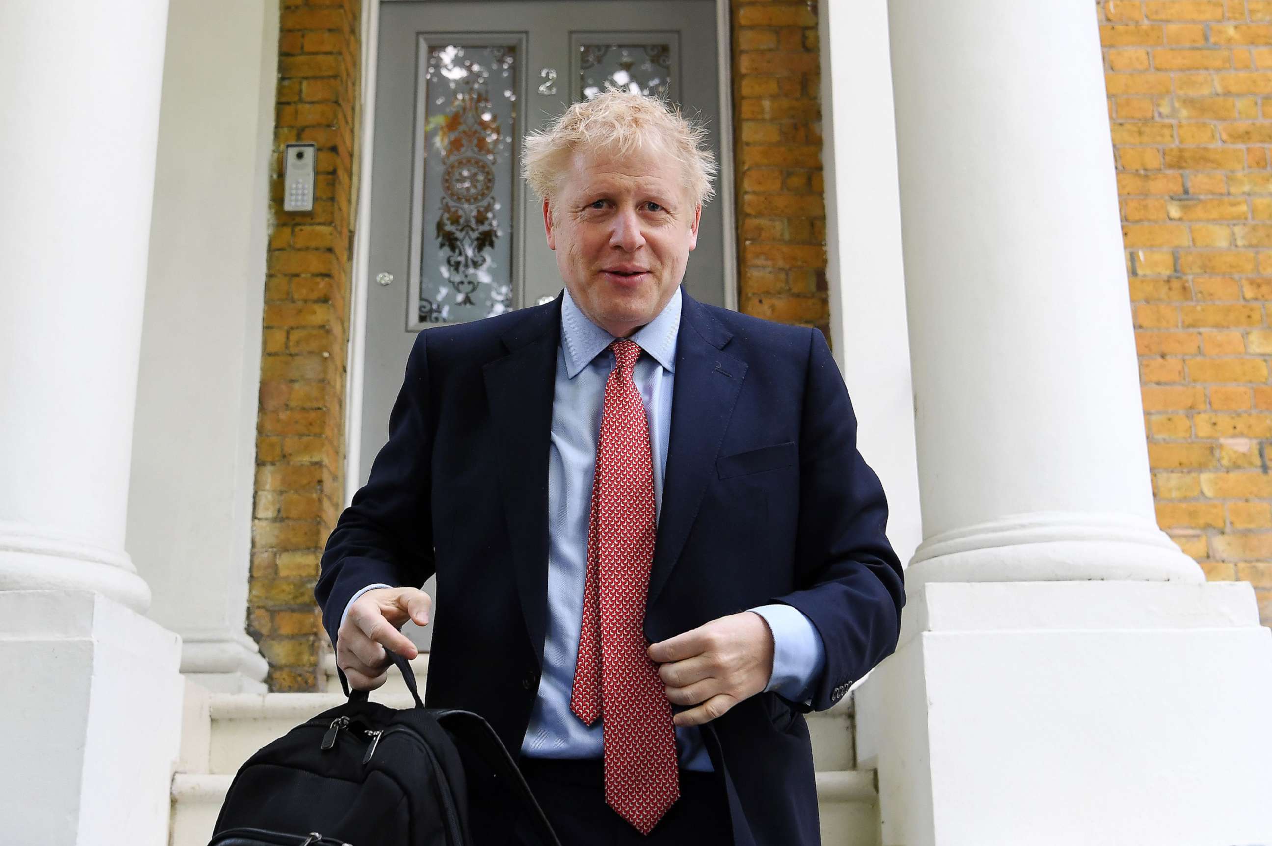 PHOTO: Former British Foreign Secretary Boris Johnson departs his home in London, June 21, 2019.